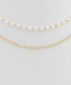 Pearl Station Chain Dual Necklace