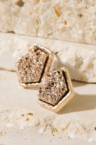 Geometric Druzy Studs - 4 Colors