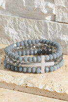 Layered Cross Bracelet - 3 Colors
