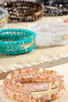 Layered Cross Bracelet - 3 Colors
