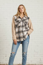 Twill Plaid Fringe Shacket