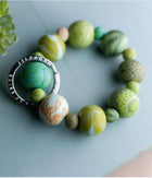 Wrist Keychain - Botanical Green