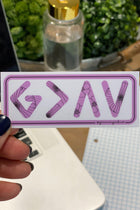 White God Is Greater Than The Highs And Lows Sticker