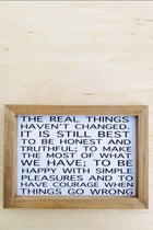 The Real Things Sign
