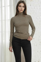 Striped Turtleneck Top