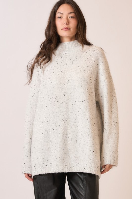 Speckled Pullover Sweater - Off White