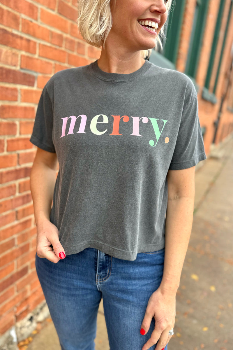 Garment Dyed Crop Tee - Merry