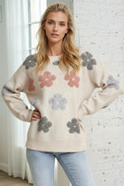 Puff Flower Sweater
