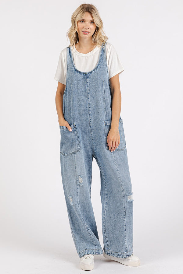 Relaxed Fit Denim Jumpsuit