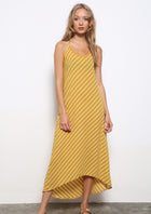 Diagonal Stripe Midi Dress