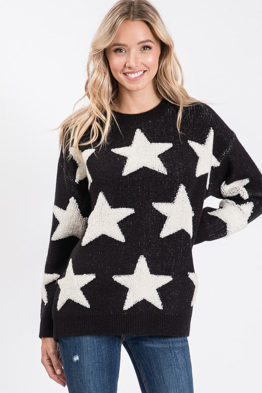 Black & White Star Sweater