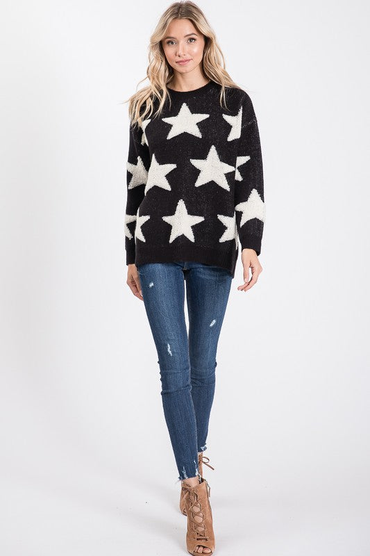 Black & White Star Sweater