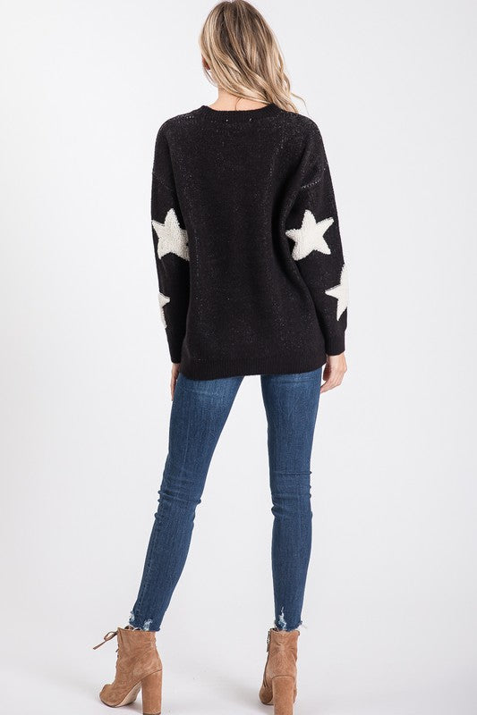 Black & White Star Sweater