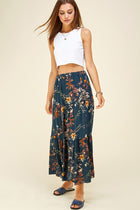 Layered Floral Skirt - Teal Mix