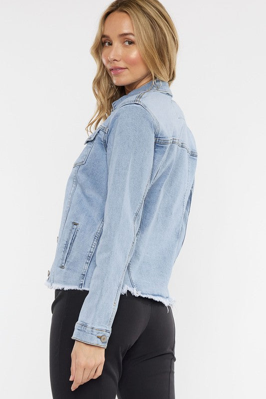 Frayed Hem Denim Jacket