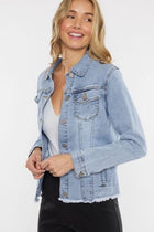 Frayed Hem Denim Jacket