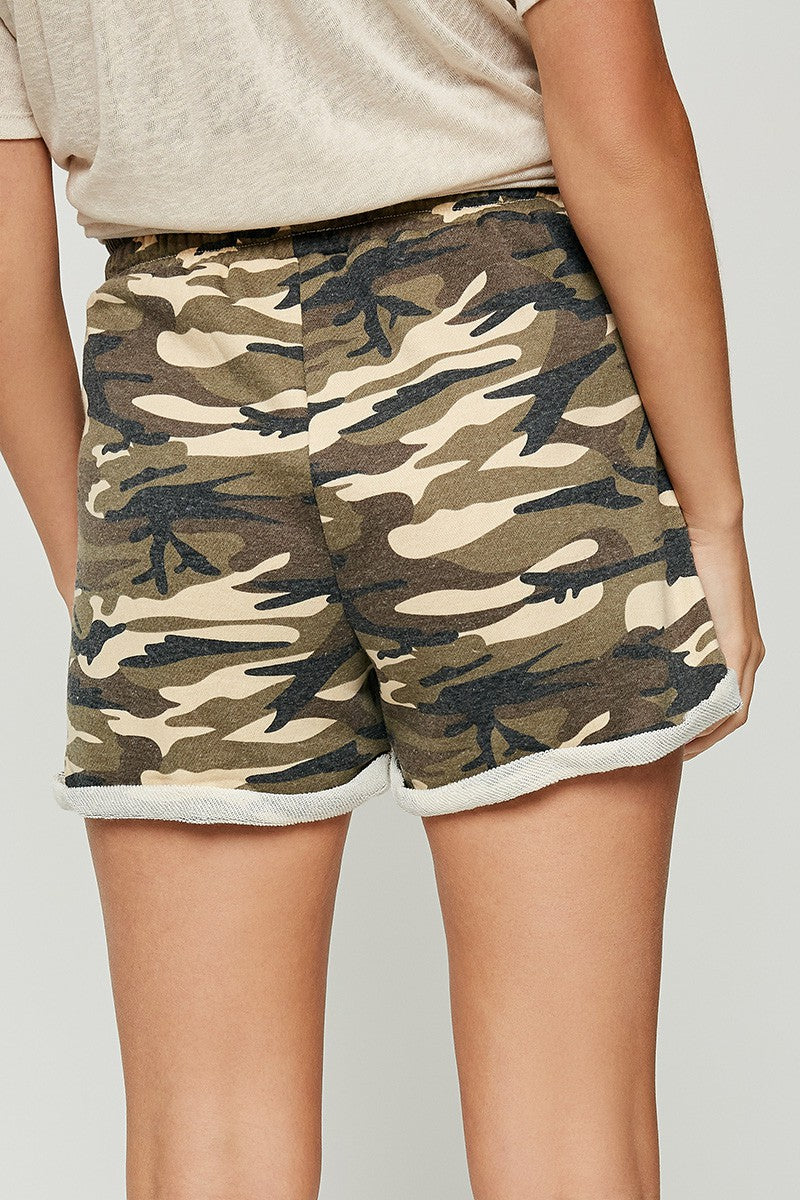 French Terry Camo Shorts