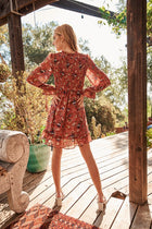Floral Print Chiffon Dress