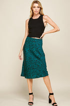 Leopard Print Midi Skirt