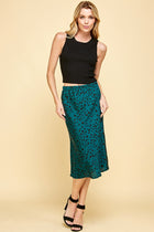 Leopard Print Midi Skirt