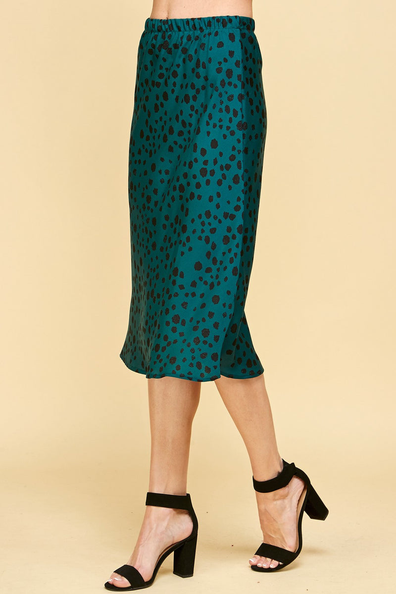 Leopard Print Midi Skirt