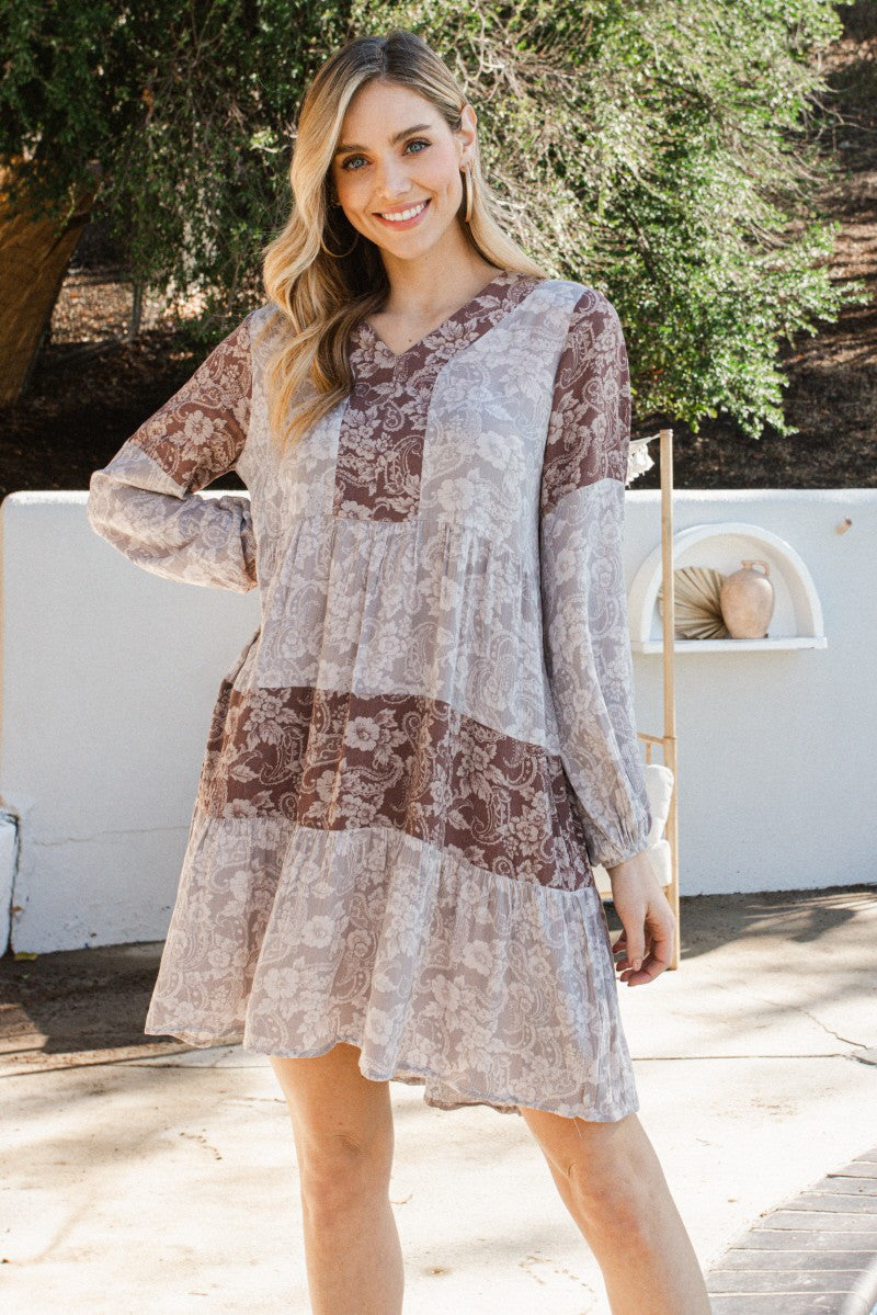 Paisley Floral Tiered Dress