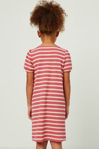 Girl's Kaci Stripe Waffle Knit Dress