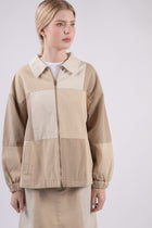 Washed Twill Color Block Jacket