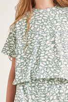 Girl's Josie Print Tee - Seafoam