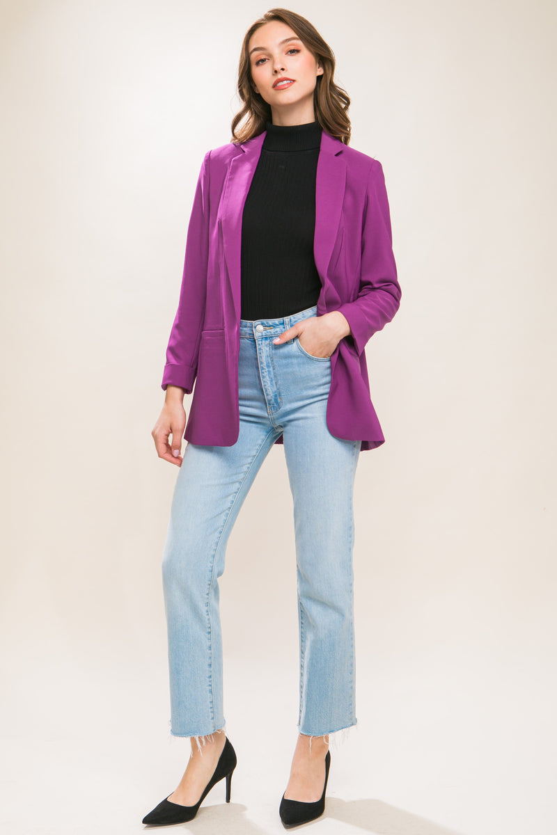 Solid Blazer - Violet