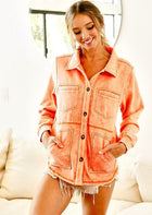 Fleece Jacket-Rust