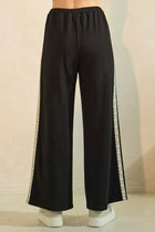 Lace Stripe Detail Terry Sweatpants