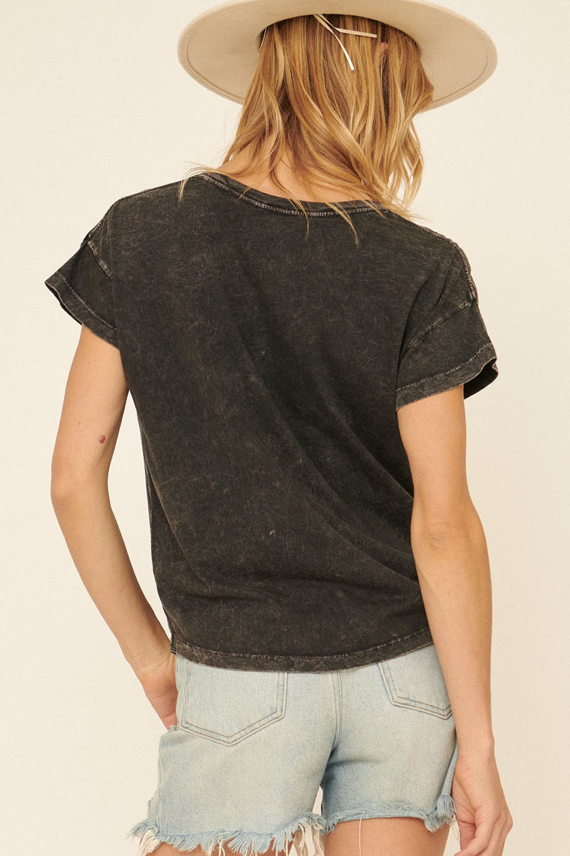 Take It Easy Vintage Tee - Charcoal