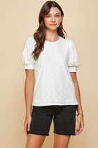 Eyelet T-shirt - Ivory