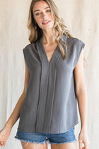 Charcoal Dressy Top