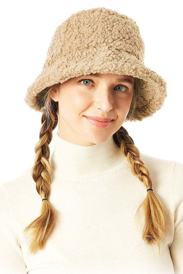 Boucle Teddy Bear Bucket Hat - 3 Colors