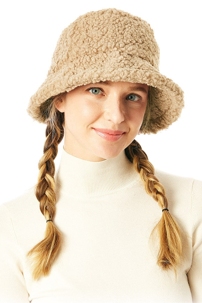 Boucle Teddy Bear Bucket Hat - 3 Colors