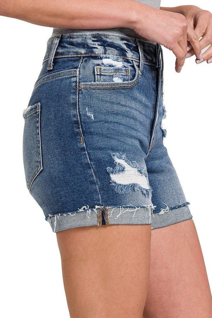 Lola Distressed Denim Shorts