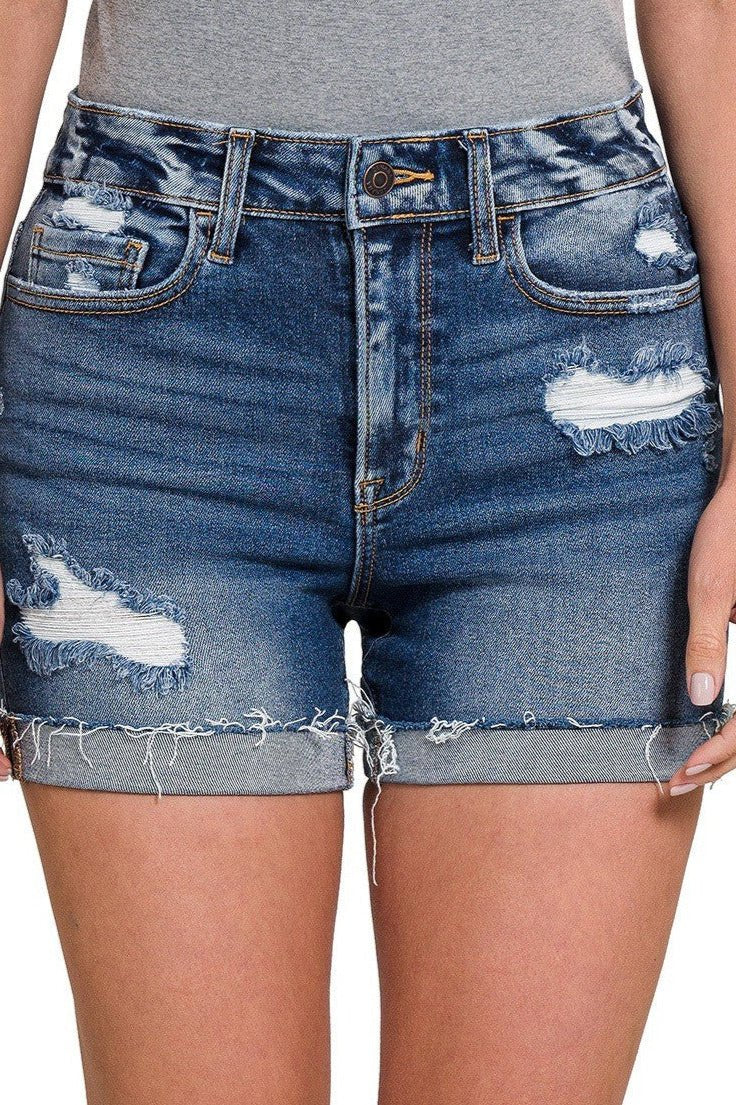 Lola Distressed Denim Shorts