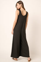 French Terry Wide Leg Jumpsuit