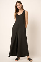 French Terry Wide Leg Jumpsuit