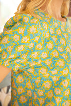 Textured Puff Print Top