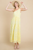 Lace One Shoulder Midi Dress