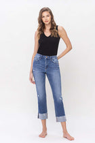 Amanda High Rise Crop Jeans
