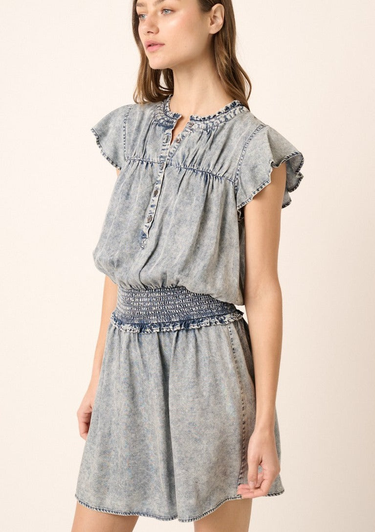Acid Wash Denim Dress
