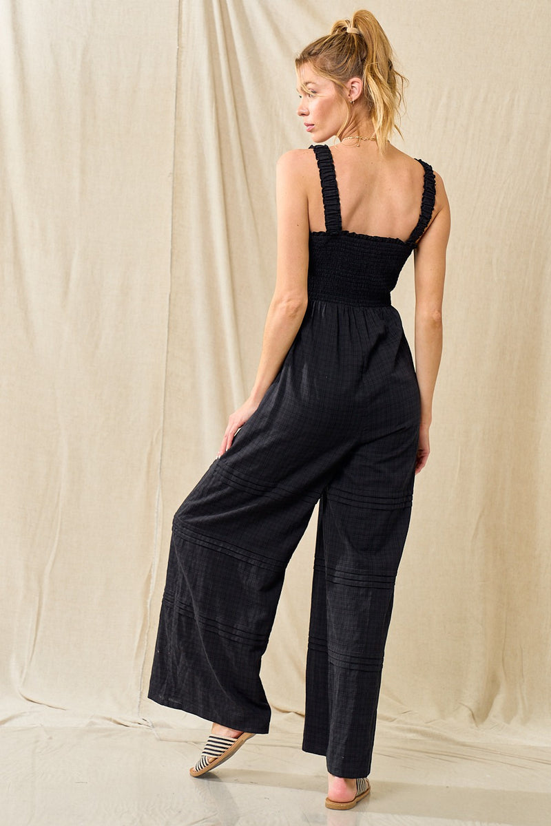 Smocked Bodice Jumpsuit