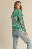 Flower Detail Pullover Sweater