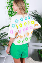 Neon Flower Sweater