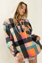 Multi Checkered Fleece Pullover