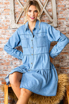 Button Down Denim Dress